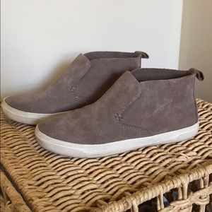 Beige slip on shoes